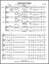 Musicians' Prayer SATB choral sheet music cover Thumbnail